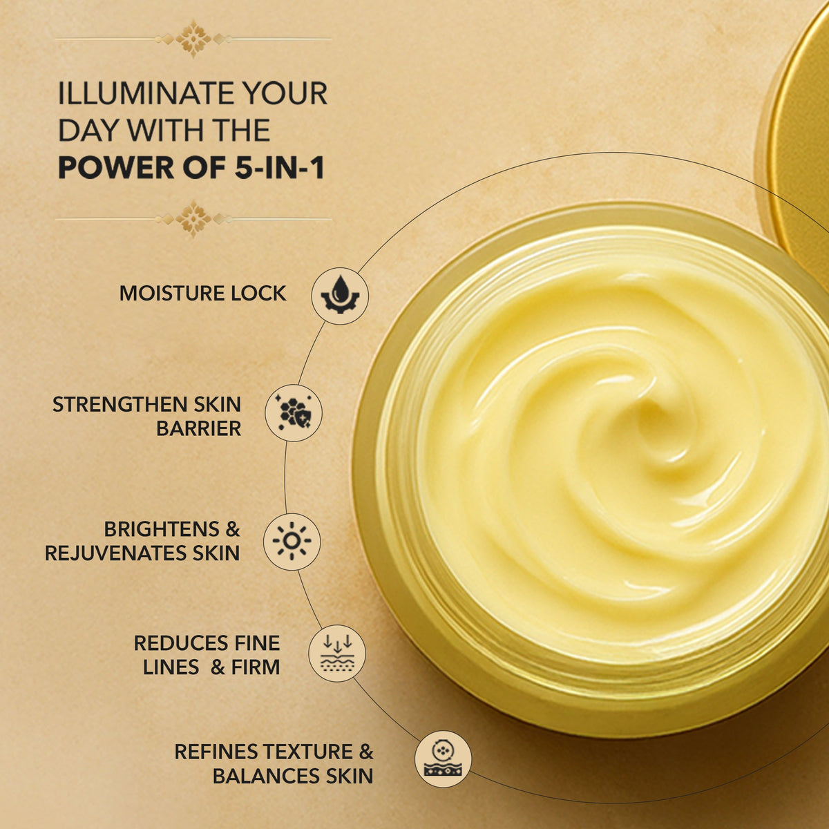 fabessentials Suvarna Kumkumadi 24K Gold Face Cream with Niacinamide & Red Algae 50ml