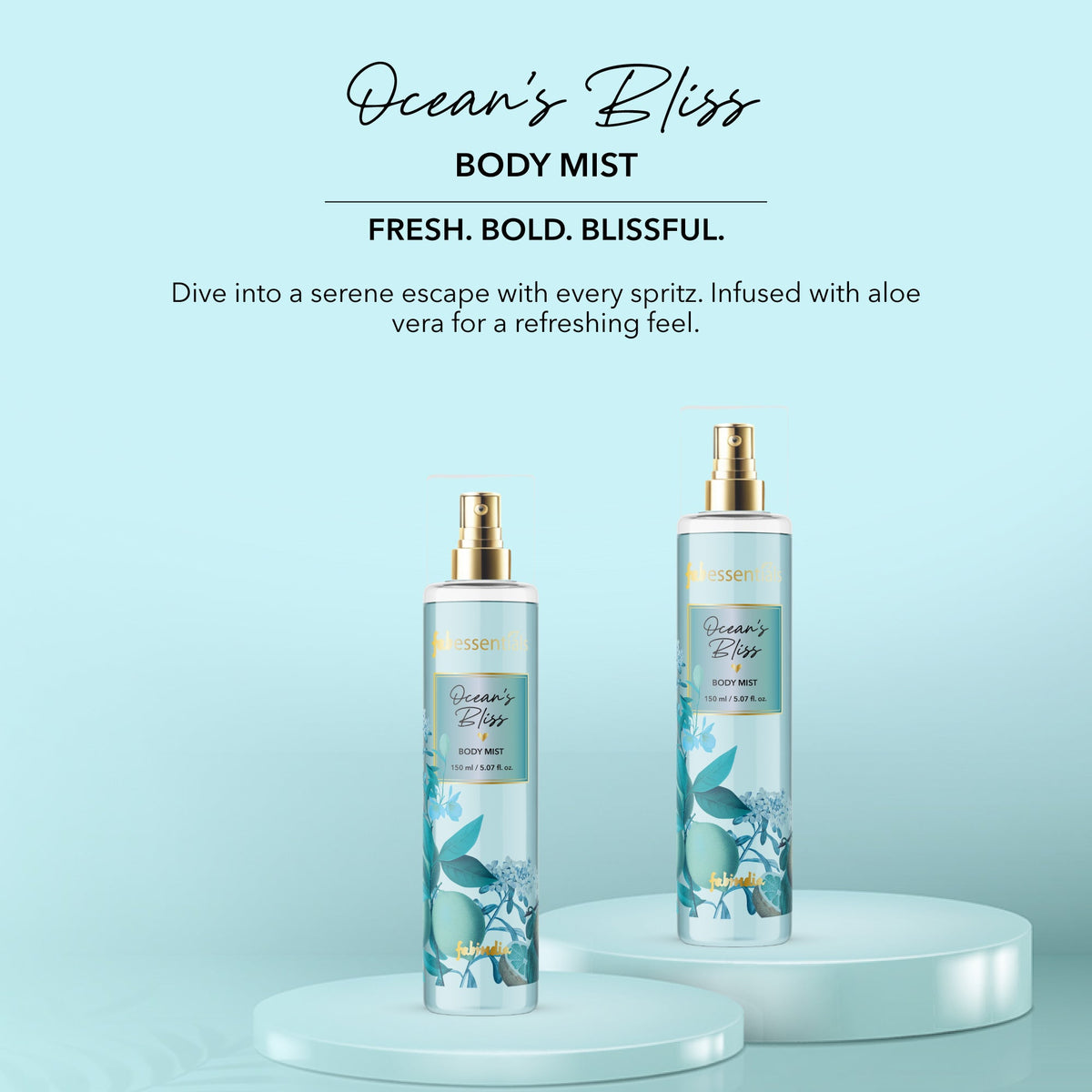 fabessentials Ocean's Bliss Body Mist 150ml | Luxury Fine Fragrance Mist for Women & Men