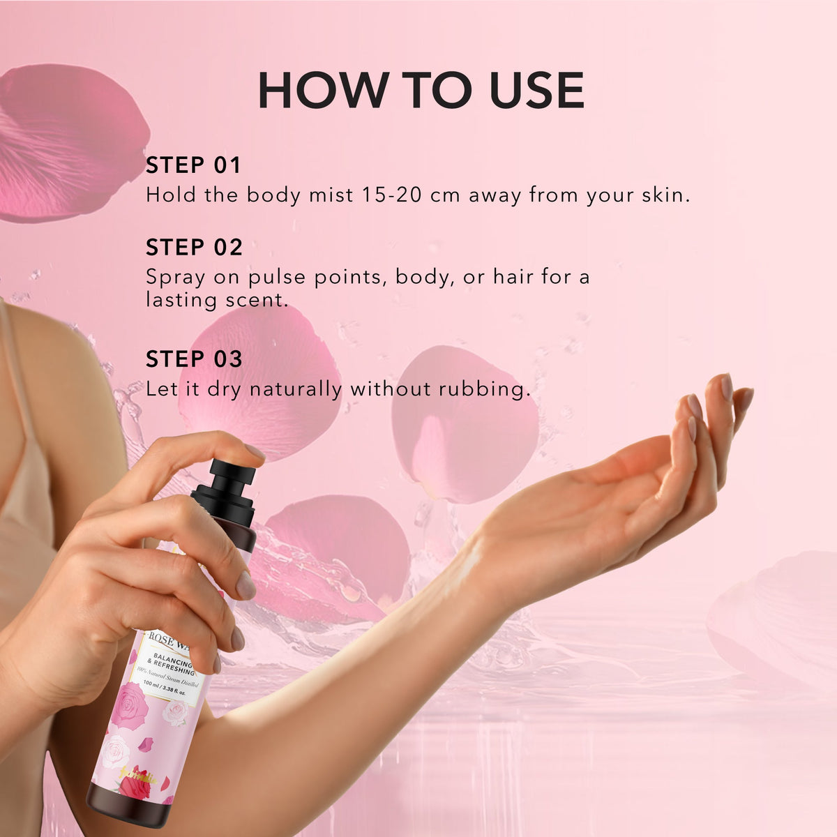 fabessentials Pure Rose Water 110ml | Alcohol-Free Face Toner or Face Mist