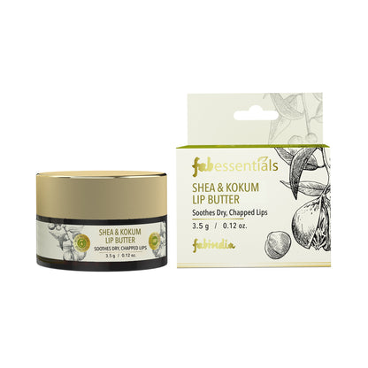 fabessentials Shea & Kokum Lip Butter 3.5g | Lip Balm for Chapped Lips