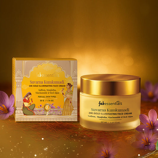 fabessentials Suvarna Kumkumadi 24K Gold Face Cream with Niacinamide & Red Algae 50ml