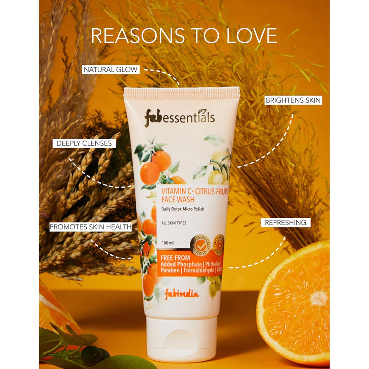 Vitamin C Citrus Fruits Face Wash - 100 ml