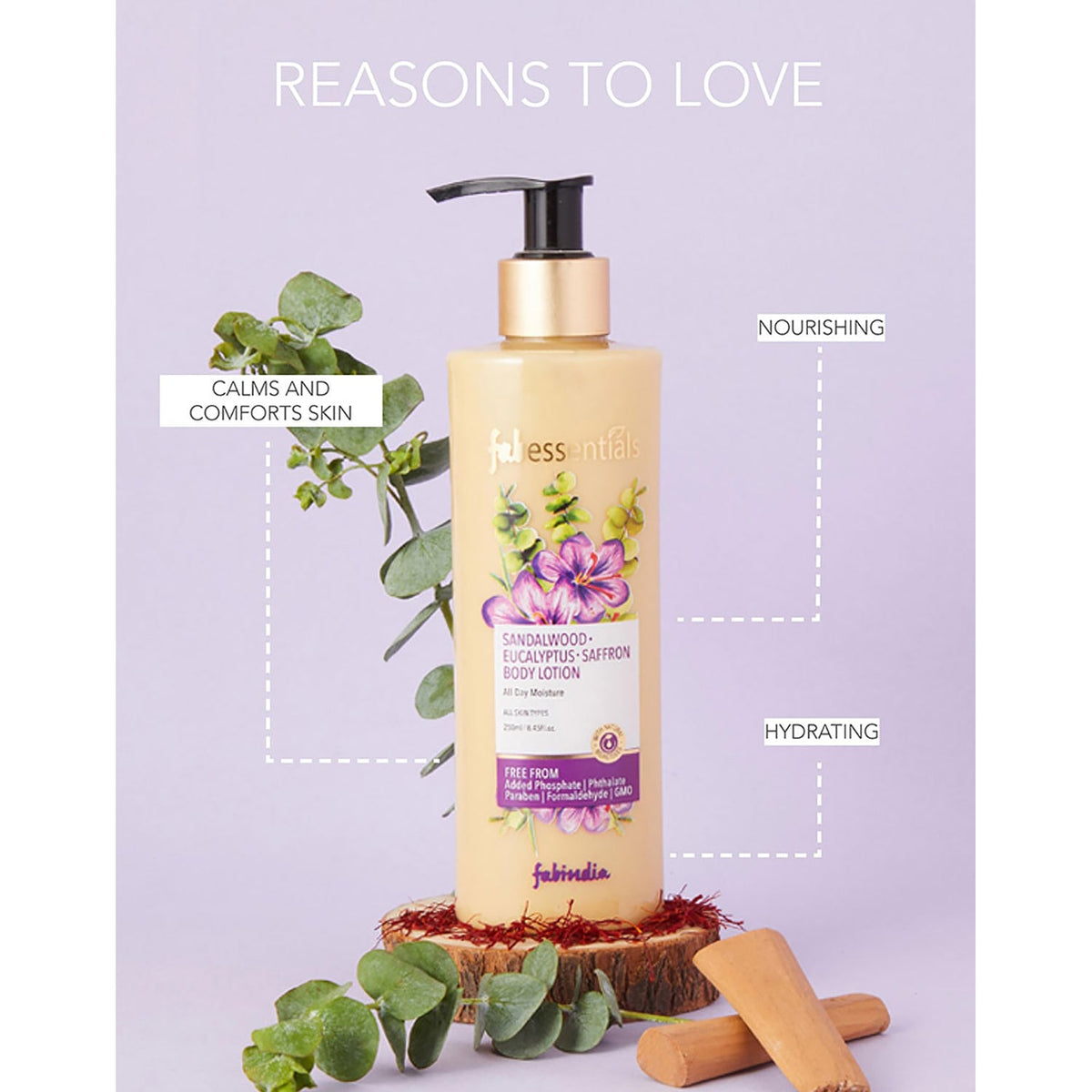 Sandalwood Eucalyptus Saffron Body Lotion - 250 ml